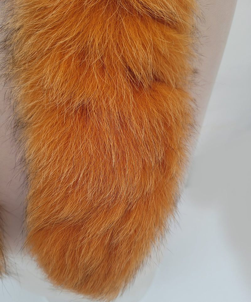 BY ORDER, Real Fox Fur (Tail) Trim Hood, Fur collar trim, Fox Fur Collar, Fur Scarf, Fur Ruff, Fur Hood, Fur stripe, Coat Trim, Jacket