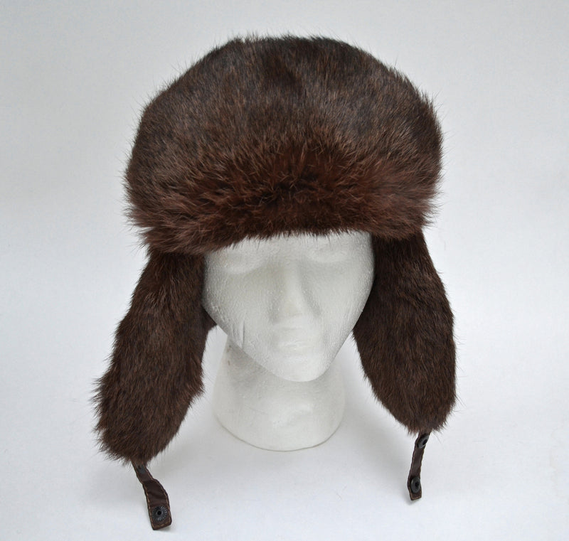 READY to SHIP Child Real Fur Hat, Aviator Hat, Ushanka, Russian Hat, Ski Hat,  Rabbit Fur, Fur Hat with Ear Flaps, Warm Hat, Boy Fur Hat