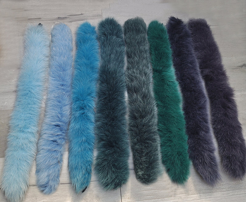 READY to SHIP, Real Fox Fur (Tail) Trim Hood, Fur collar trim, Fox Fur Collar, Fur Scarf, Fur Ruff, Fur Hood, Fur stripe, Coat Trim, Jacket