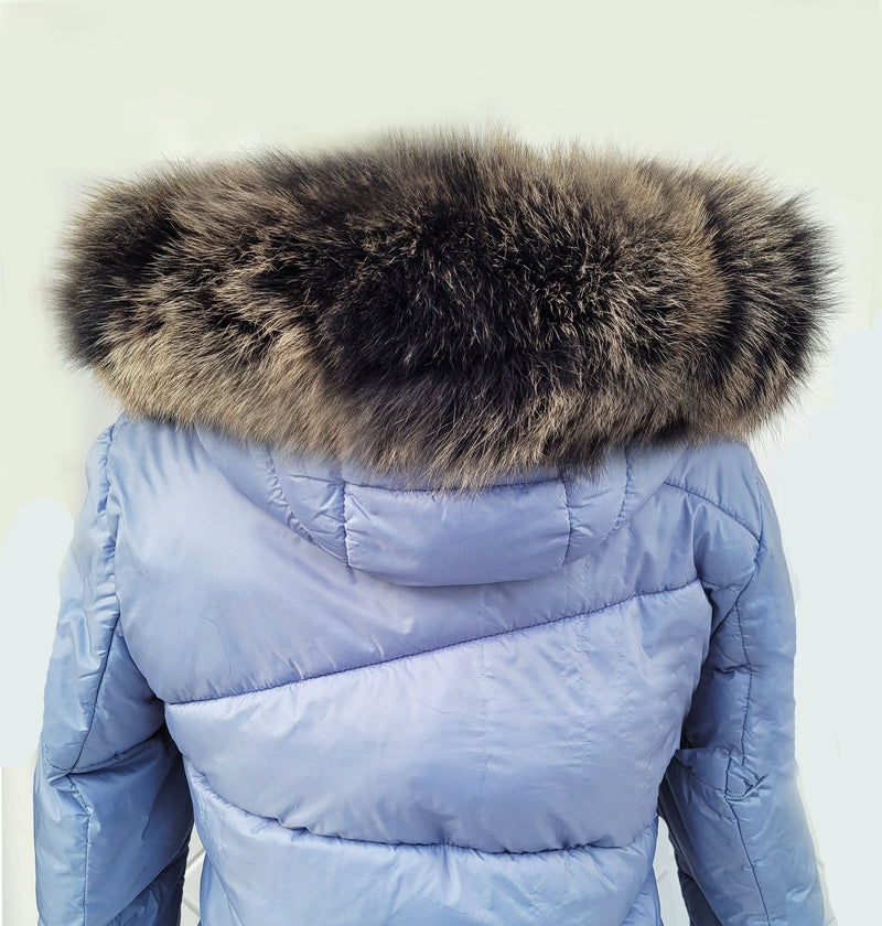 Large Brown Fox Fur Trim, Collar for Hood (PIECES), 80 cm