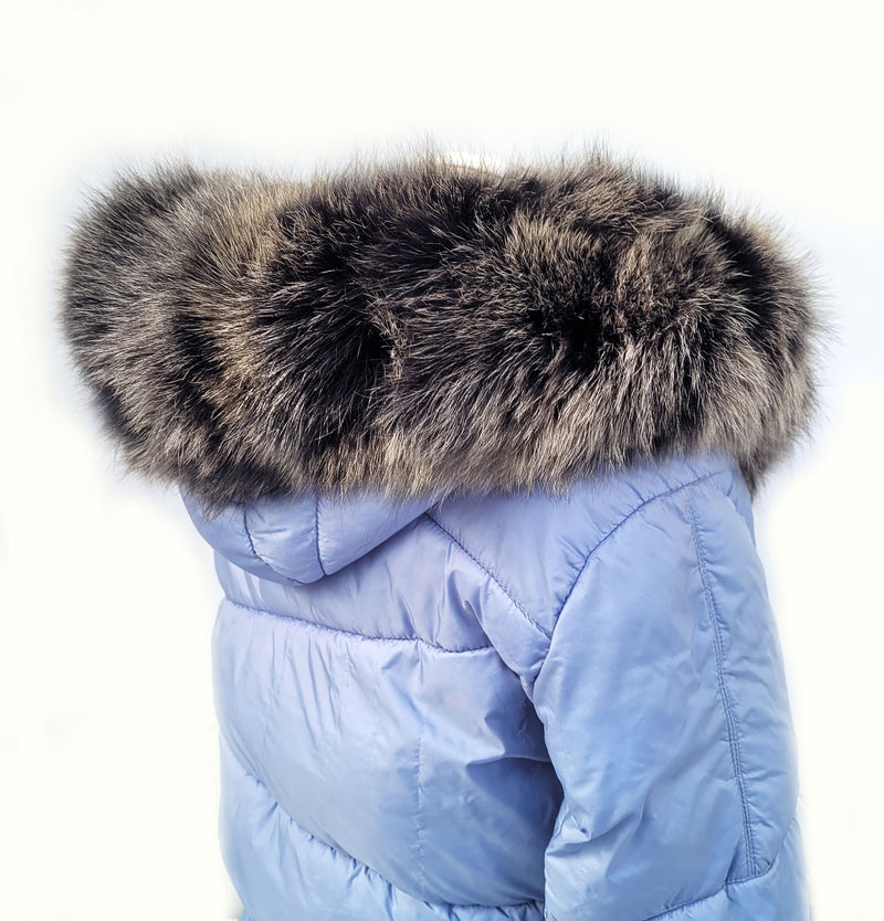 Large Brown Fox Fur Trim, Collar for Hood (PIECES), 80 cm