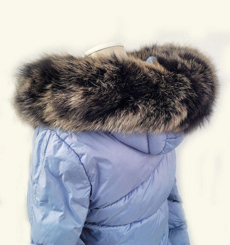 Large Brown Fox Fur Trim, Collar for Hood (PIECES), 80 cm