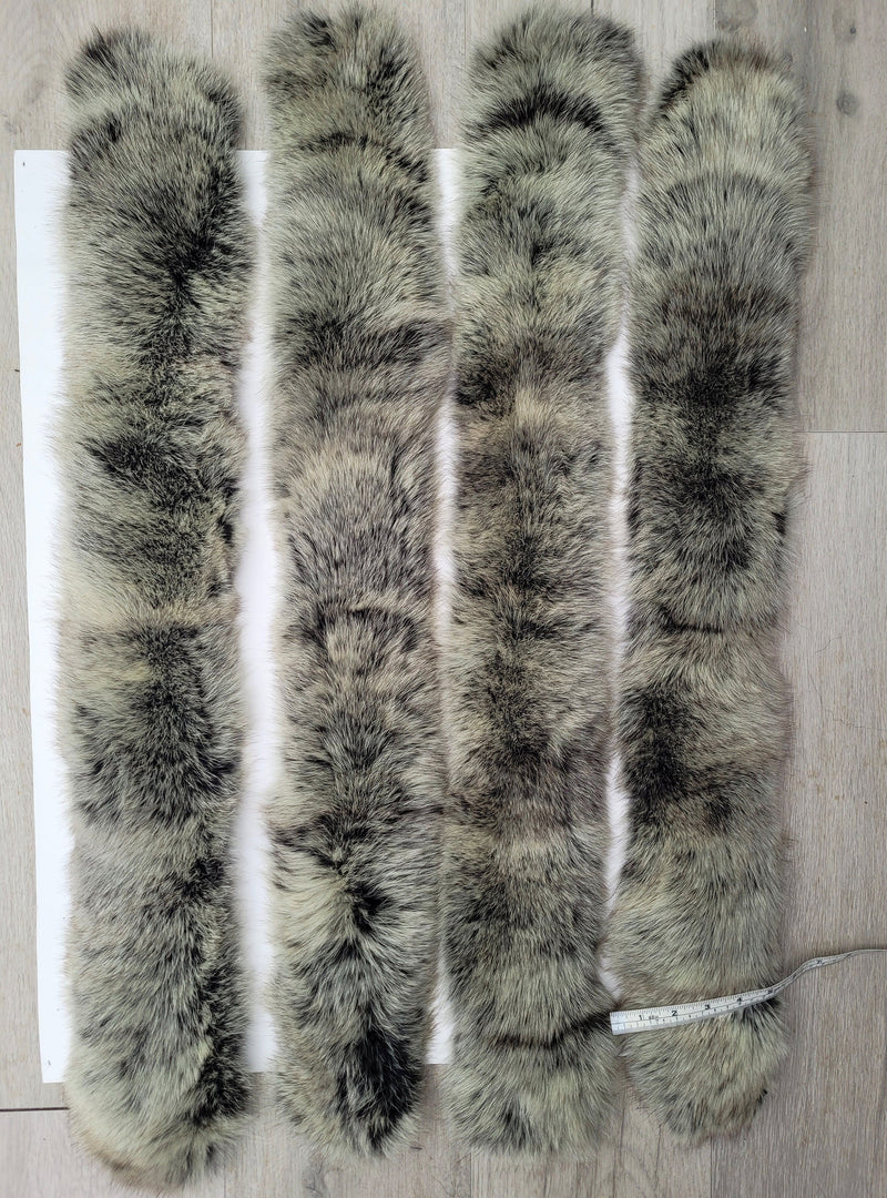 READY to SHIP (not Tail) XL Extra Large Real Fox Fur Trim Hood, Fur collar trim, Fox Fur Collar, Fur Scarf, Fur Ruff, Fox Fur Hood, Jacket