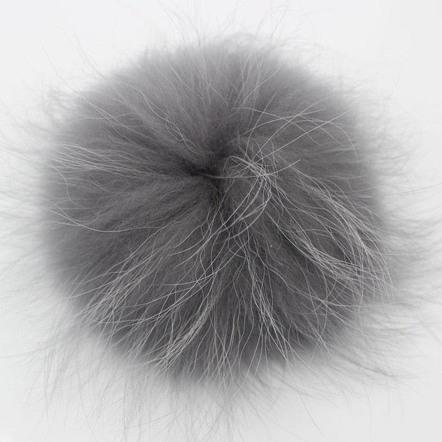 15-16cm Round Fluffy Real Raccoon Fur Pompoms For Handbags Keychains and Knitted Beanie Cap Hats  Genuine fur pompon Pom pom