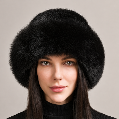 04 black front fur hat photo