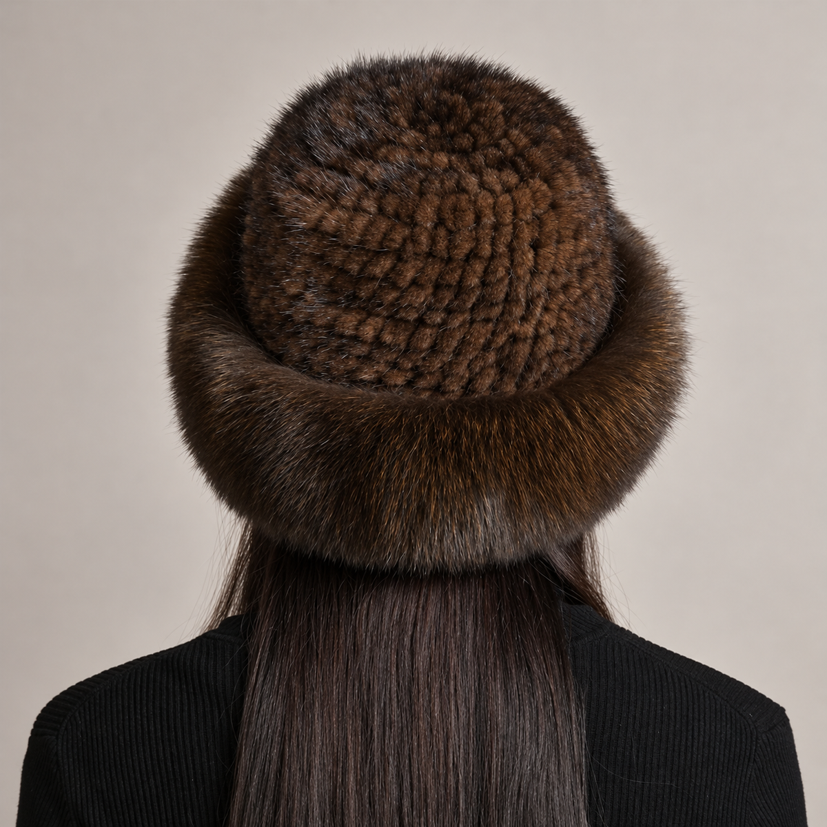 09 brown rear fur hat photo