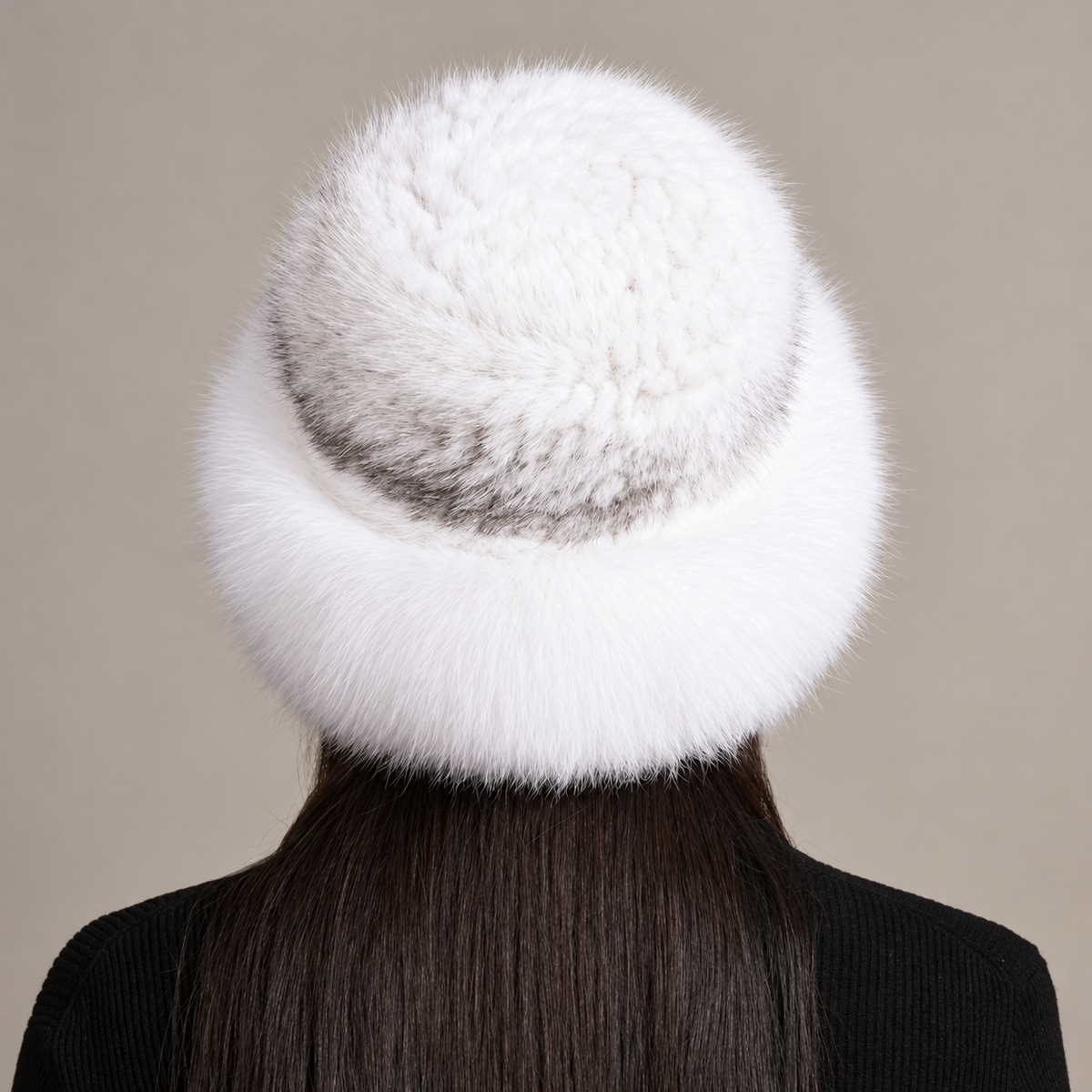 11 white rear fur hat photo