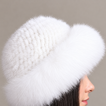 15 white side fur hat photo