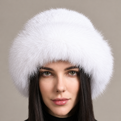 16 white front fur hat photo
