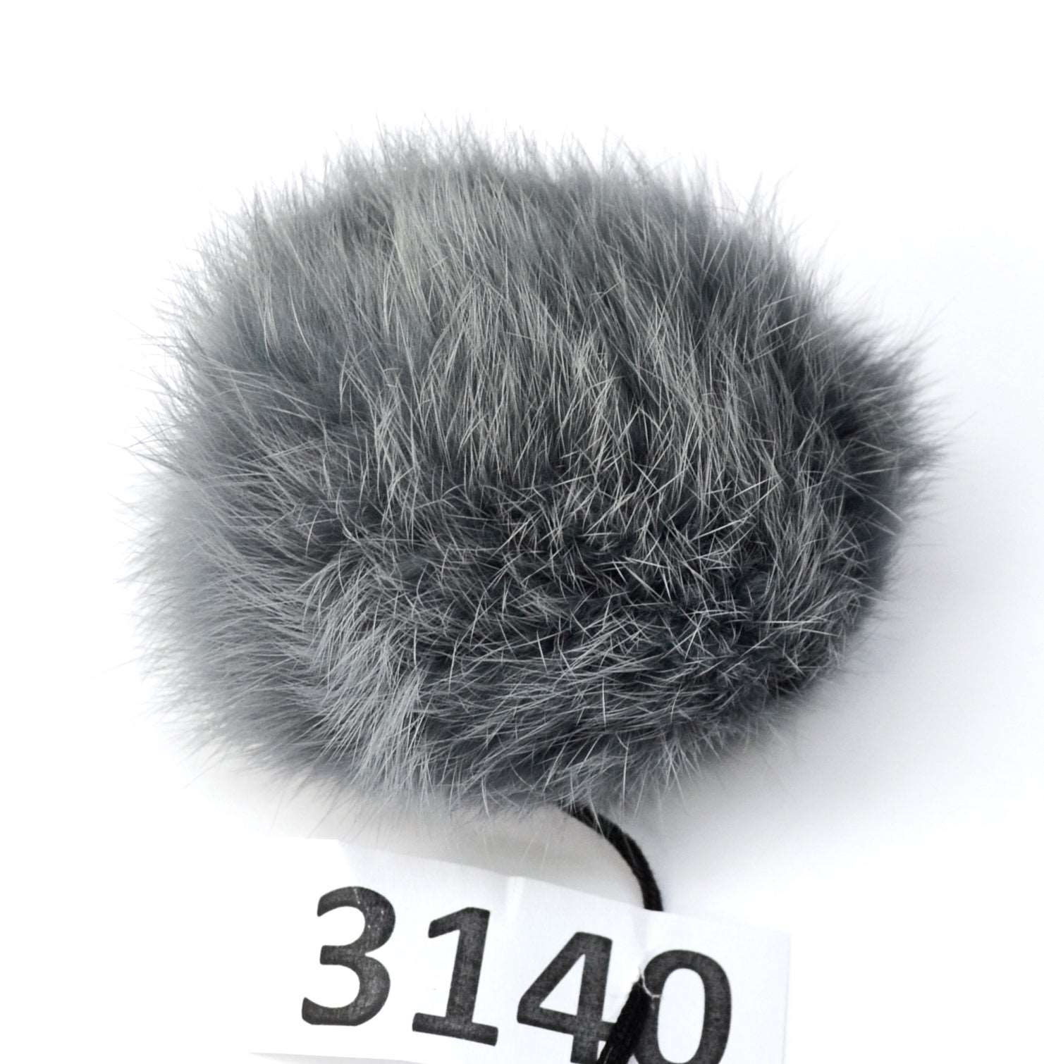 large gray rabbit pom pom