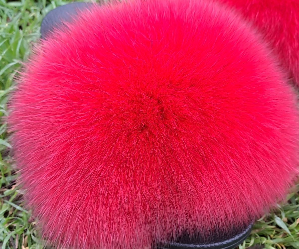 Additional Real Fox Fur Colors for Slippers – Detachable Velcro Fur