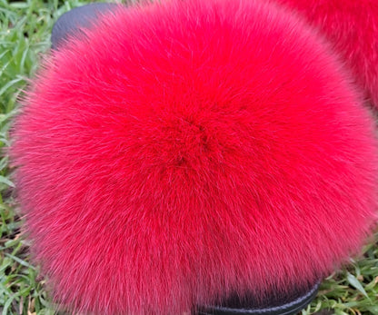 Additional Real Fox Fur Colors for Slippers – Detachable Velcro Fur