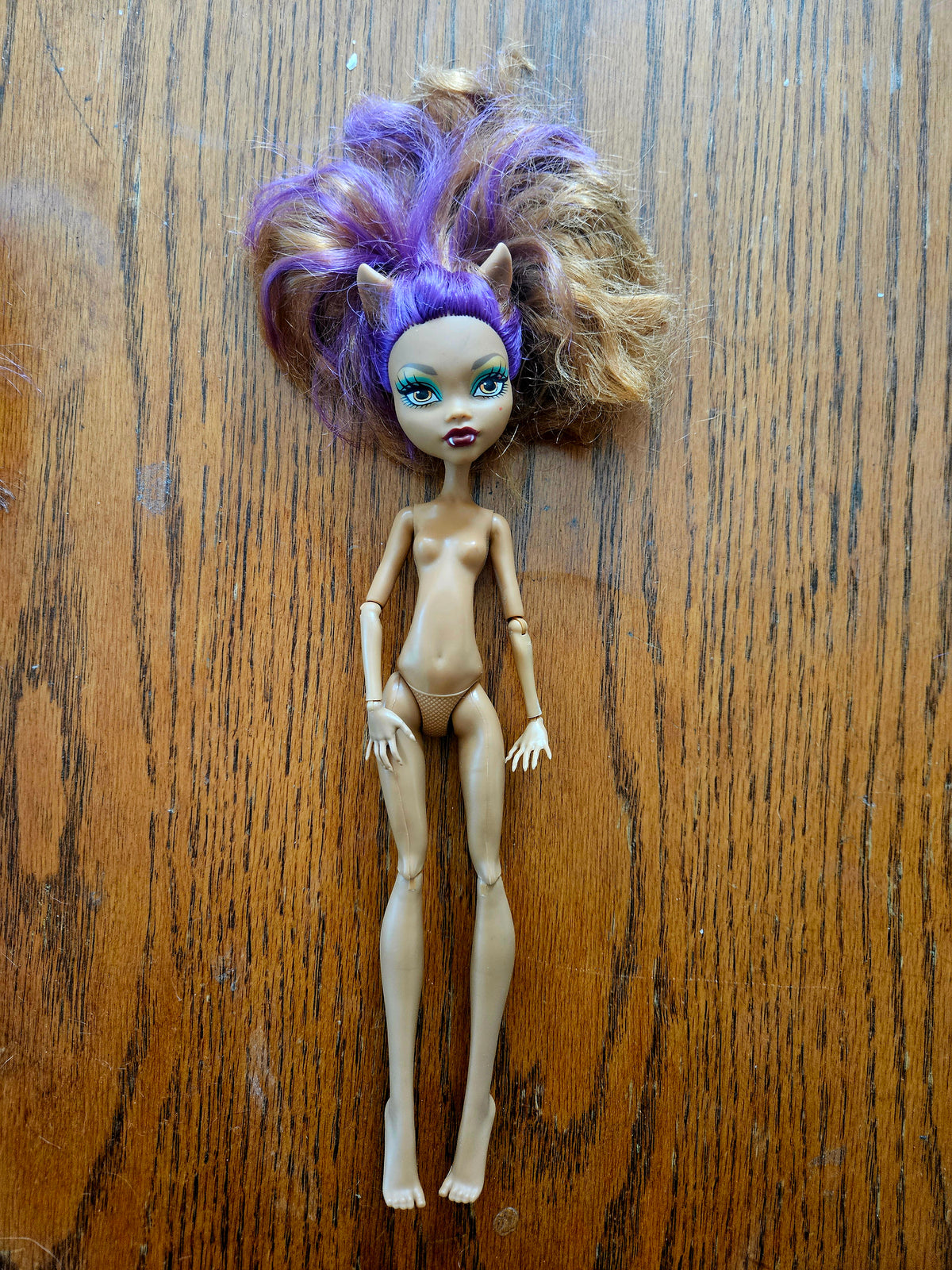 Clawdeen Wolf Frights Camera Action Black Carpet Monster High Doll – Nude