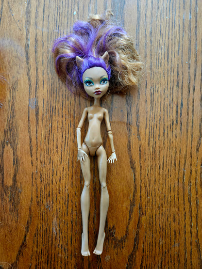 Clawdeen Wolf Frights Camera Action Black Carpet Monster High Doll – Nude