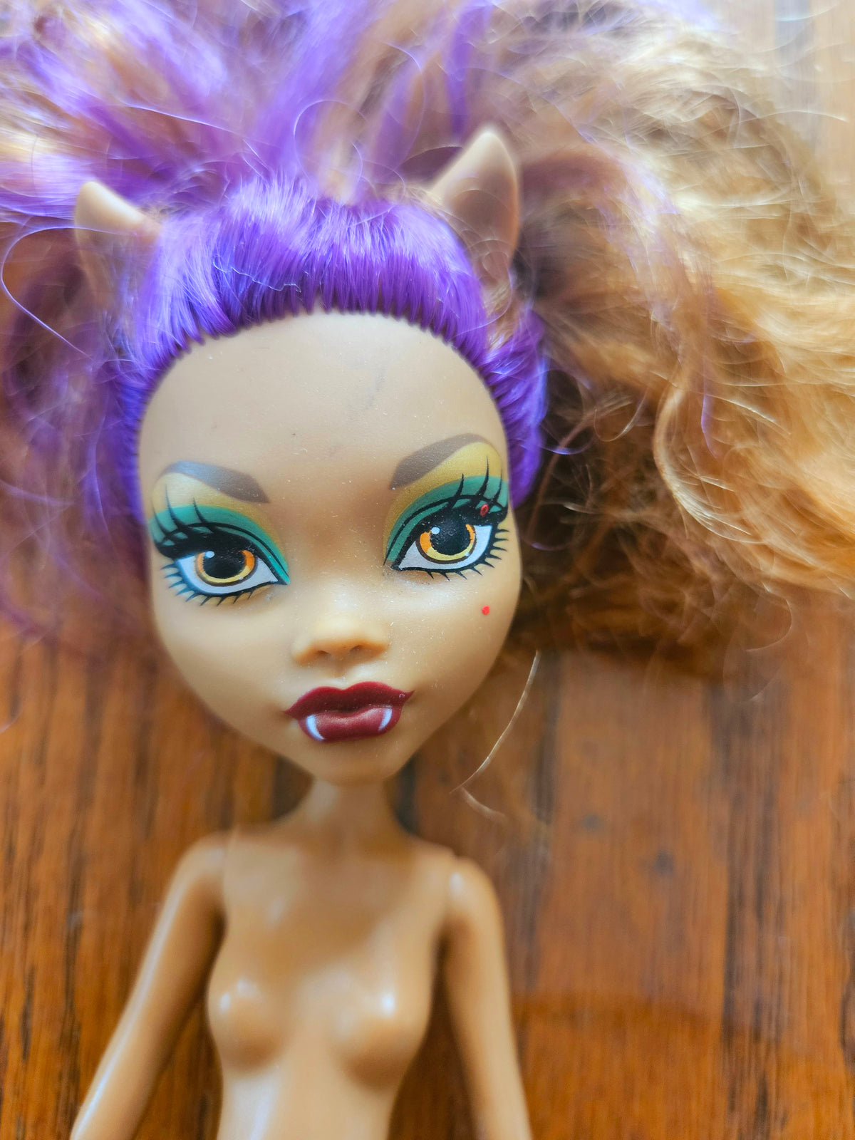 Clawdeen Wolf Frights Camera Action Black Carpet Monster High Doll – Nude