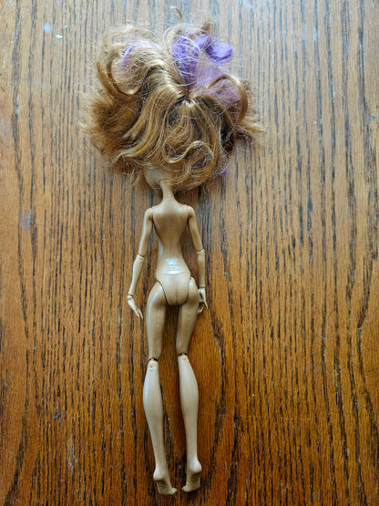 Clawdeen Wolf Frights Camera Action Black Carpet Monster High Doll – Nude