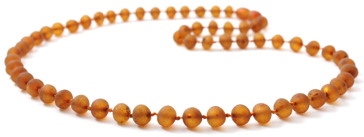 NBAR-3 Amber Adult Raw Cognac Teething Necklace-2