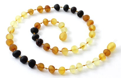 Amber Modern Rainbow Raw Baby Necklace-0