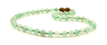 Aventurine Gemstone Green Knotted Necklace-3