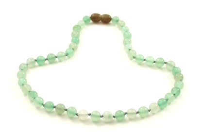 Aventurine Gemstone Green Knotted Necklace-2