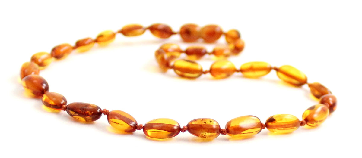 Bean Amber Cognac Baby Calming Necklace-3