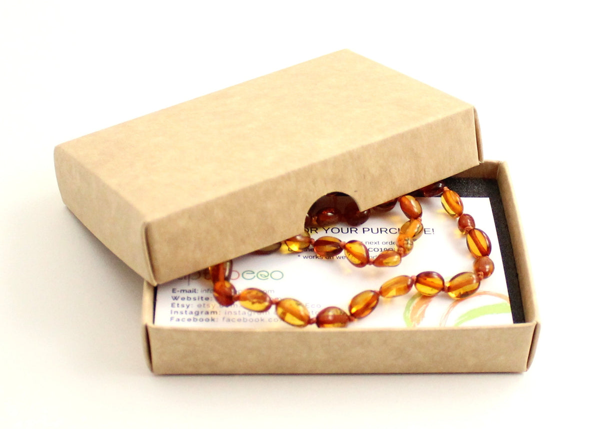 Bean Amber Cognac Baby Calming Necklace-1