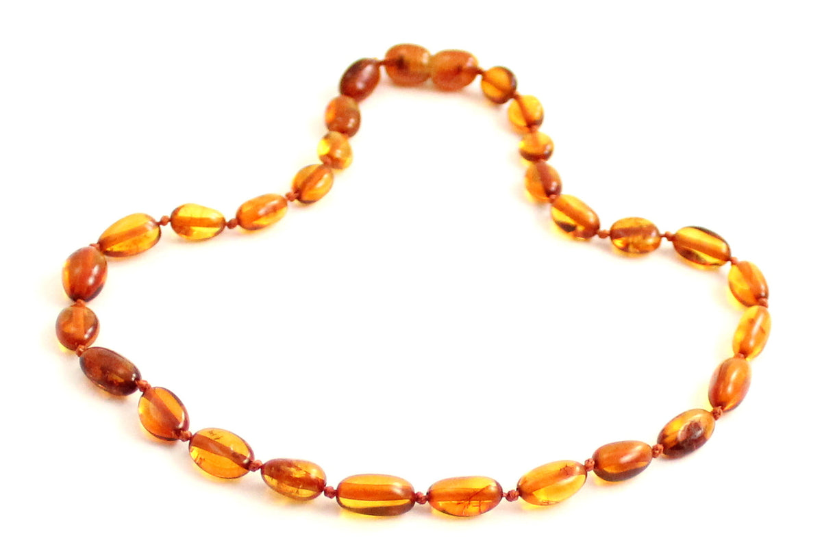 Bean Amber Cognac Baby Calming Necklace-2