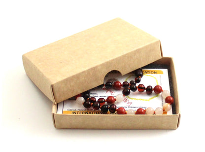 Amber and Red Jasper Gemstone Necklaces-1