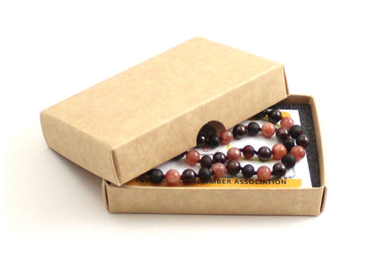 Amber Cherry Unpolished, Sunstone and Garnet Necklace-1