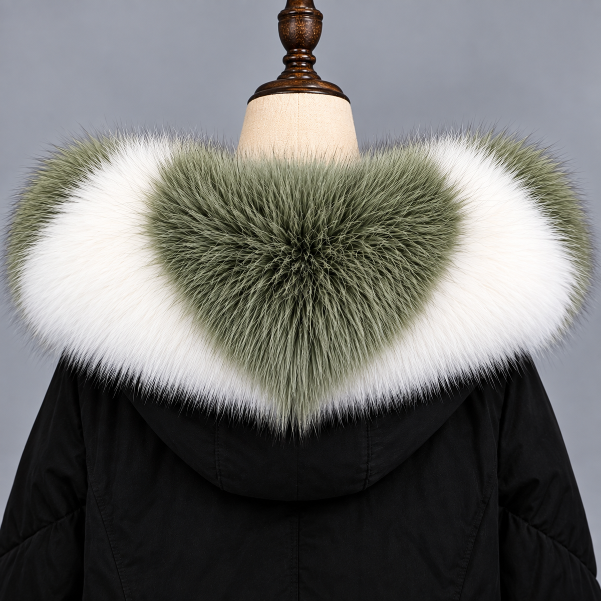 Natural Real Fox Fur Trim – Wide Hood Collar for Parka