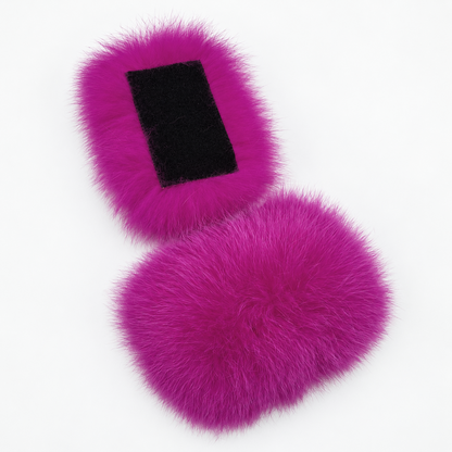 Additional Real Fox Fur Colors for Slippers – Detachable Velcro Fur