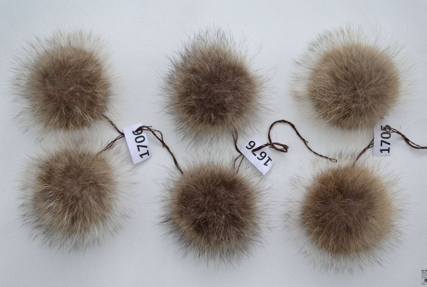 7" RACCOON Pom Poms- PAIR! Double Pom Pom, Real Fur Pom-Pom, Fur Ears, Genuine Fur, Handmade, Fur Pom Pom, Raccoon Double Pom Pom Beanie