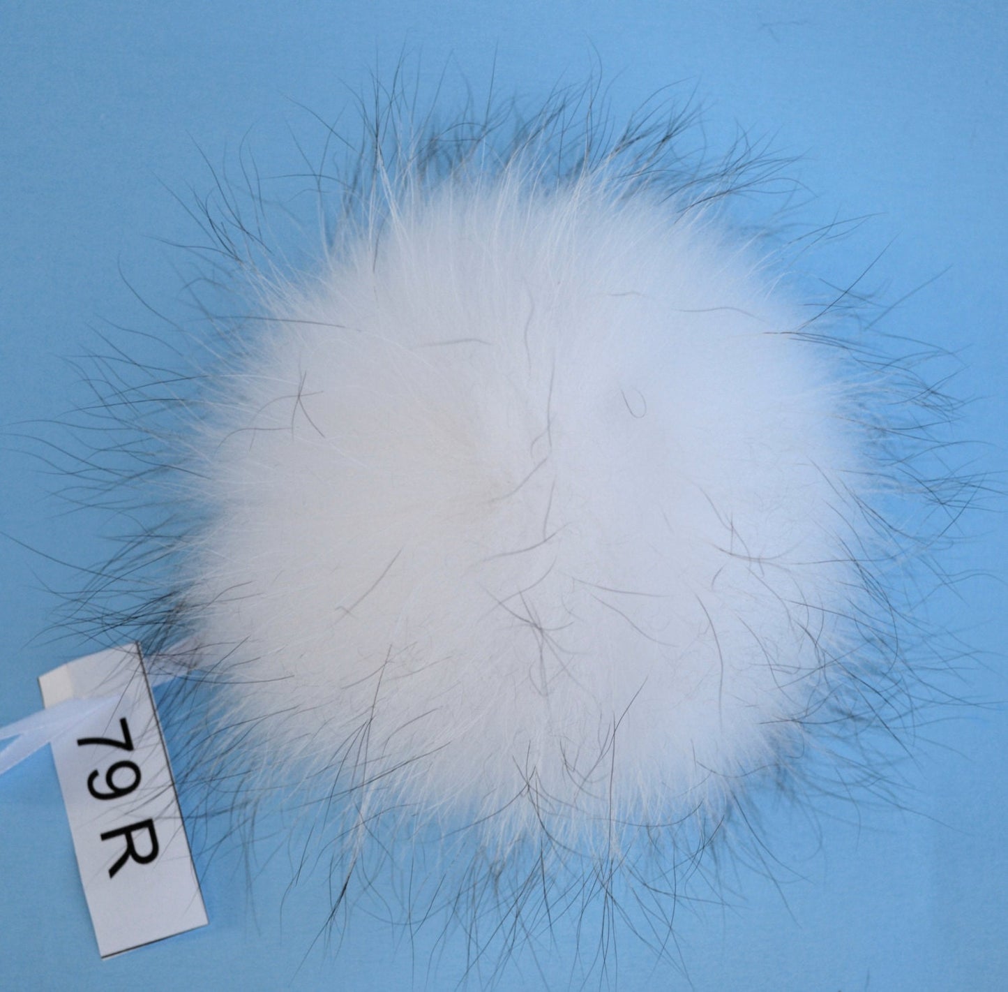 7" FUR POM POM for hat! Large Raccoon Real Fur Pom Pom White Pom Pom Hat Chunky Knits hat Raccoon Pompom Genuine Fur Pom Handmade Fur Ball