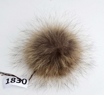 8" FUR POM POM! Fur PomPom Real Fur Pom-Pom Raccoon Pom Pom Large Pom Pom Hat Knitted Children Cap Beanie Women Tuque  Real Fur Hat Pom Pom