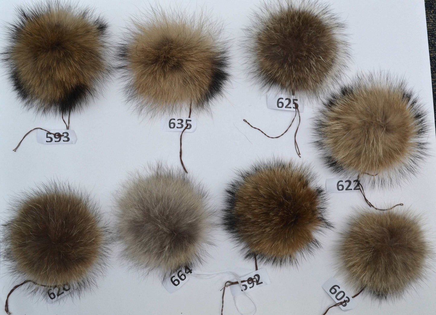 fur pom poms