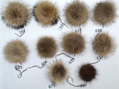 raccoon pom poms