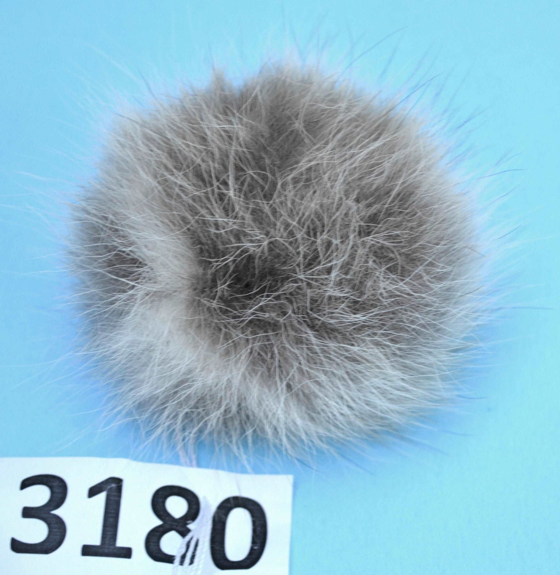 red fox fur pom pom