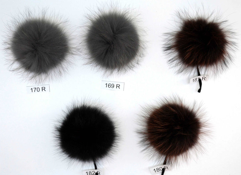 8" POM POM! Large Pom Poms, Fur Pom Pom for Hat, Fur Pompom, Fur Ball, Bag Charm, Pompom, Fur Pom, Knit Hat, Real Fur, Brown, Gray, Red, Kid