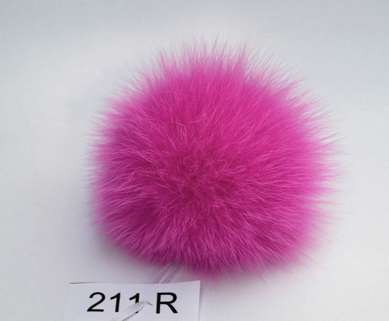 pink fur pom