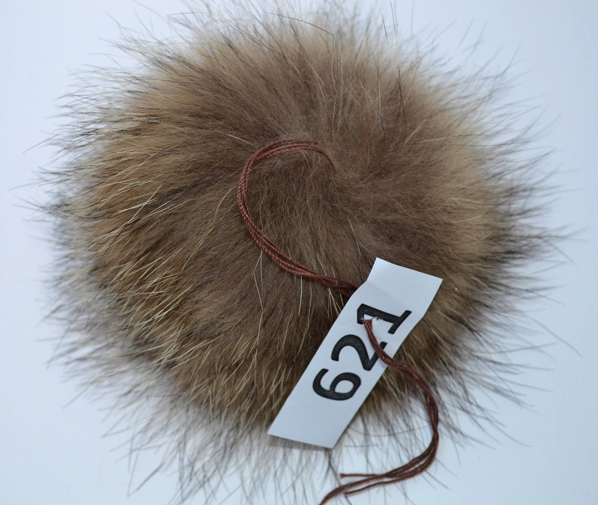 Natural Raccoon Real Fur Pom Pom – genuine raccoon fur – image 3
