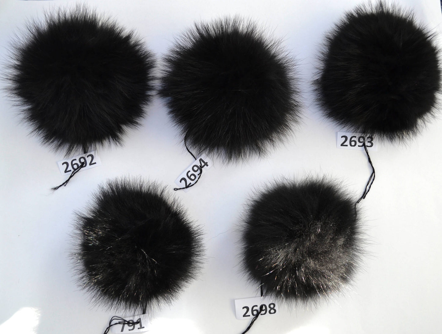 8-9" EXTRA LARGE BLACK Pom Poms! Double Raccoon Pom Pom Giant Pom Pom for Chunky Hat Beanie Tuque Winter Knit Hats  Puff Fluffy Fur Ball
