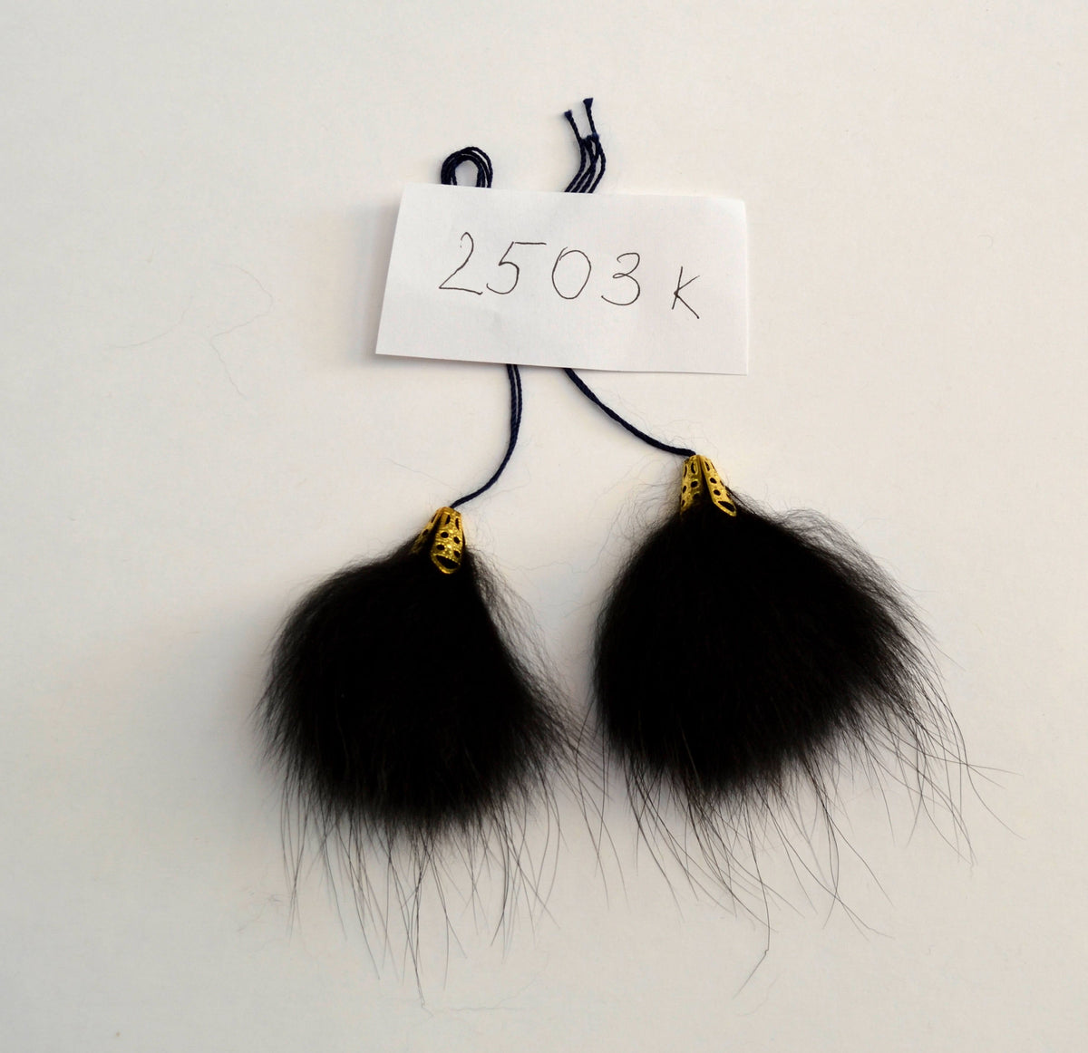 Raccoon and silver fox real fur tassel accessory – view 4