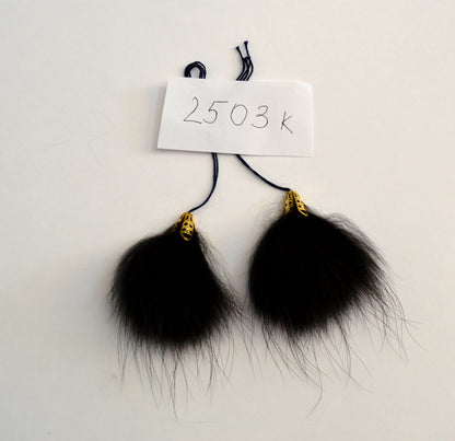 Raccoon and silver fox real fur tassel accessory – view 4