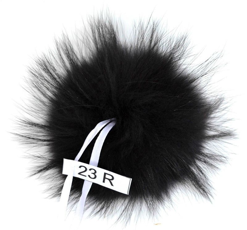 7,5" RACCOON FUR POMPOM! Real Fur Pom-Pom, Fur Pom Pom for Hat, Black Fur Pom Pom, Large Fur Pom Pom, Raccoon Fur, Pom Pom for Knit Hat