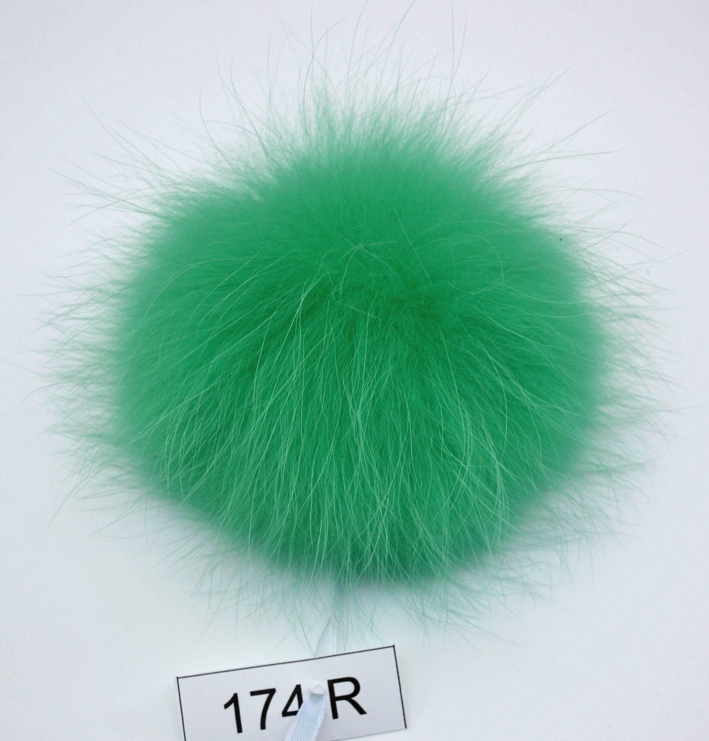 7-8" LARGE FUR POM Pom! High Quality Green Raccoon Pom Pom fo Hat Beanie Tuque Winter Knit Hat Large Pom Pom Fluffy Raccoon Pom Pom Fur Ball