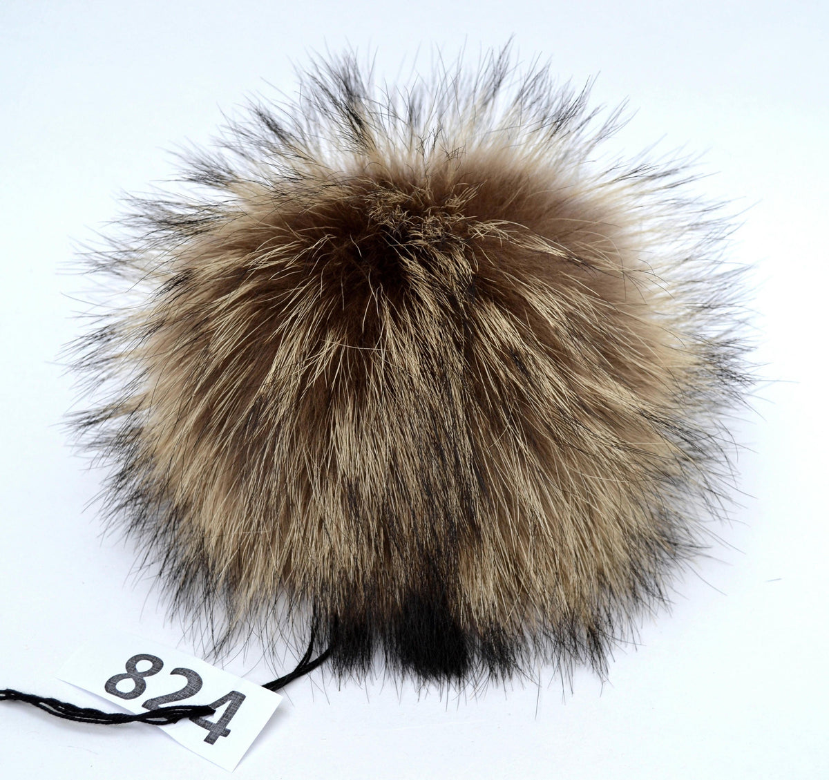 Natural Raccoon Fur Bobble – genuine raccoon fur – image 2