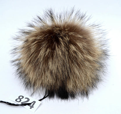 Natural Raccoon Fur Bobble – genuine raccoon fur – image 2