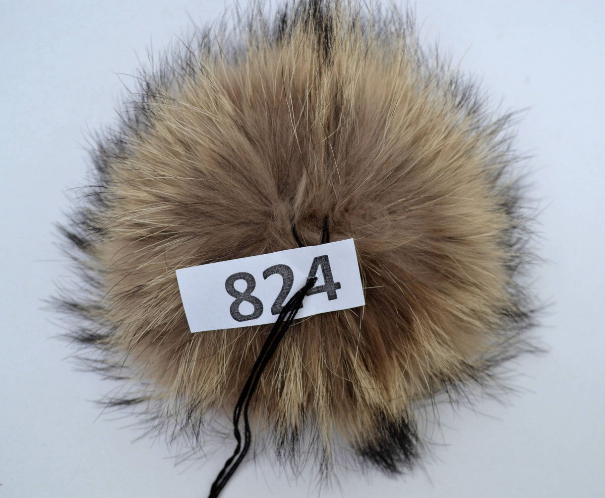 Natural Raccoon Fur Bobble – genuine raccoon fur – image 3