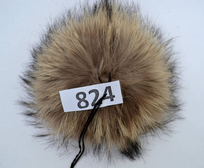 Natural Raccoon Fur Bobble – genuine raccoon fur – image 3
