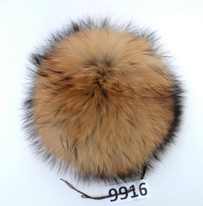 Natural Raccoon Raccoon Fur Pom Pom – genuine raccoon fur – image 3